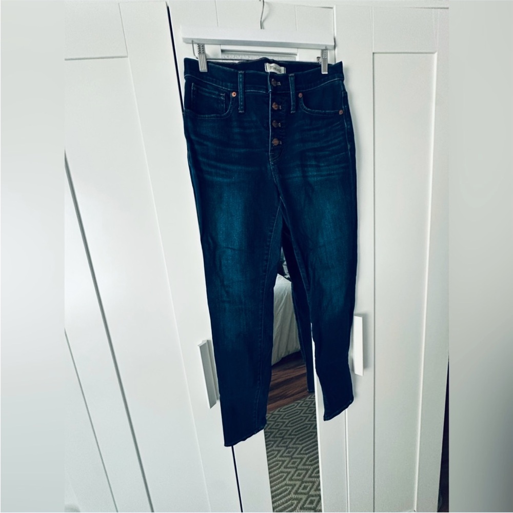Madewell High-Rise Dark Wash Button-Fly Jeans